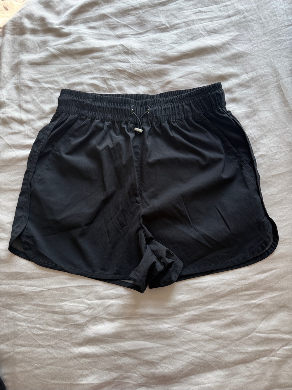 Zara Women’s Black Athletic Drawstring Running Shorts